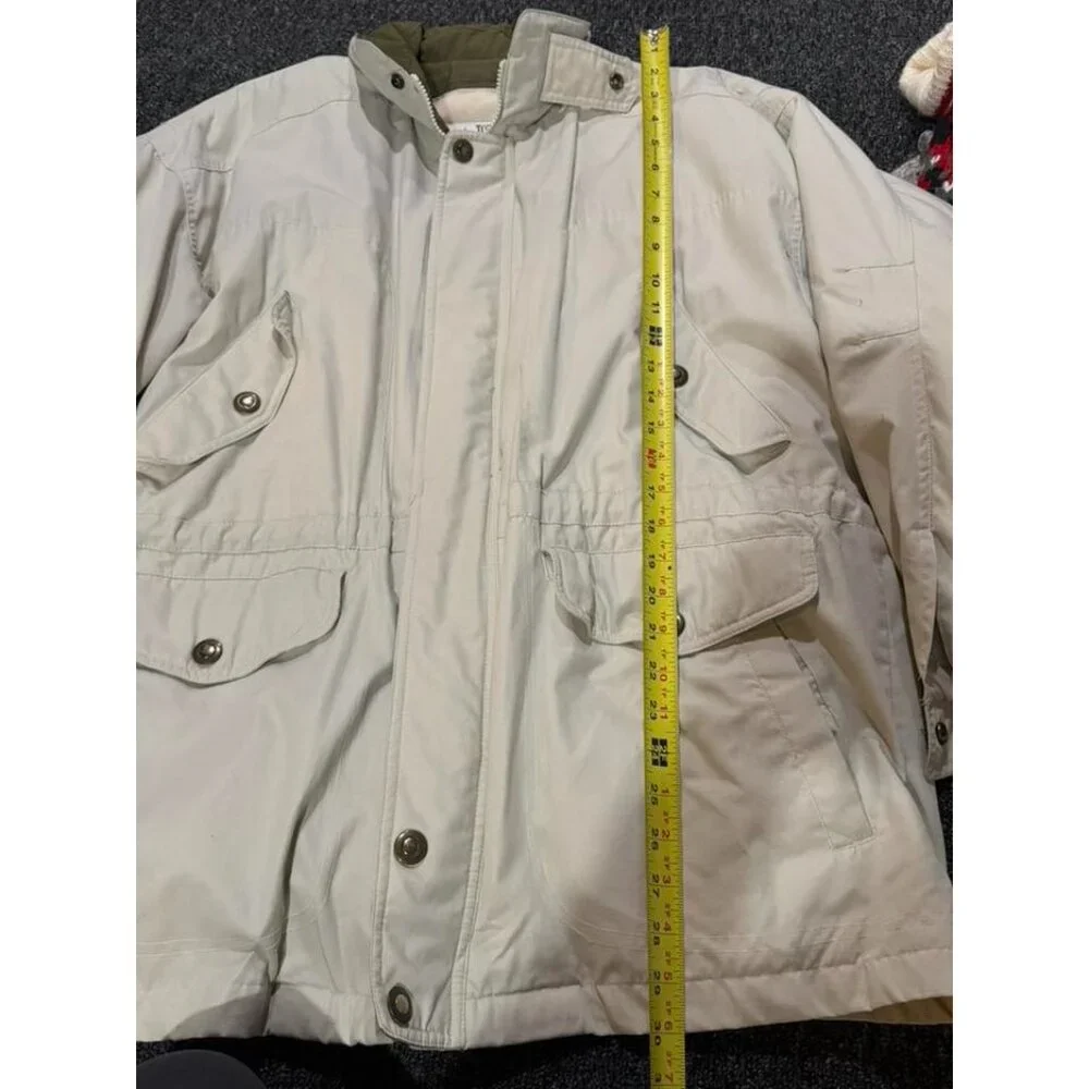 VTG Towne London Fog Mens Large Jacket Brown Chore Coat Collared Utility Outdoor